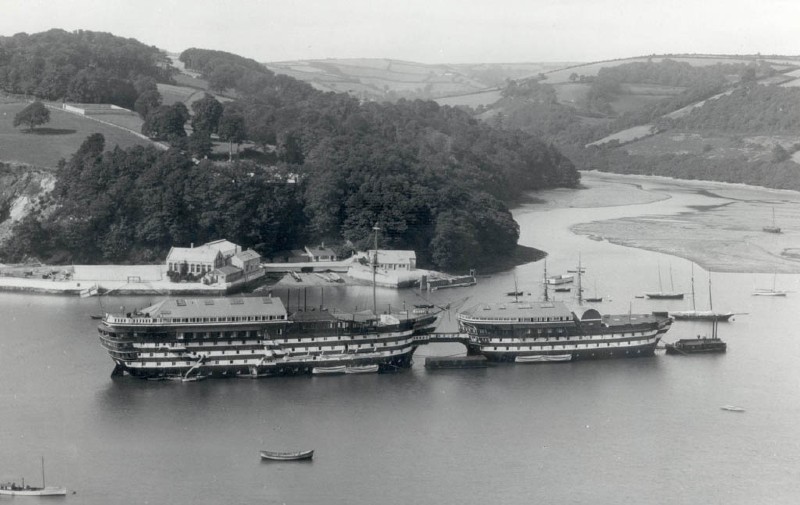 Home away from home for young Arthur - HMS Britannia at Dartmouth, ca. early 1900s. Image courtesy of Royal Navy