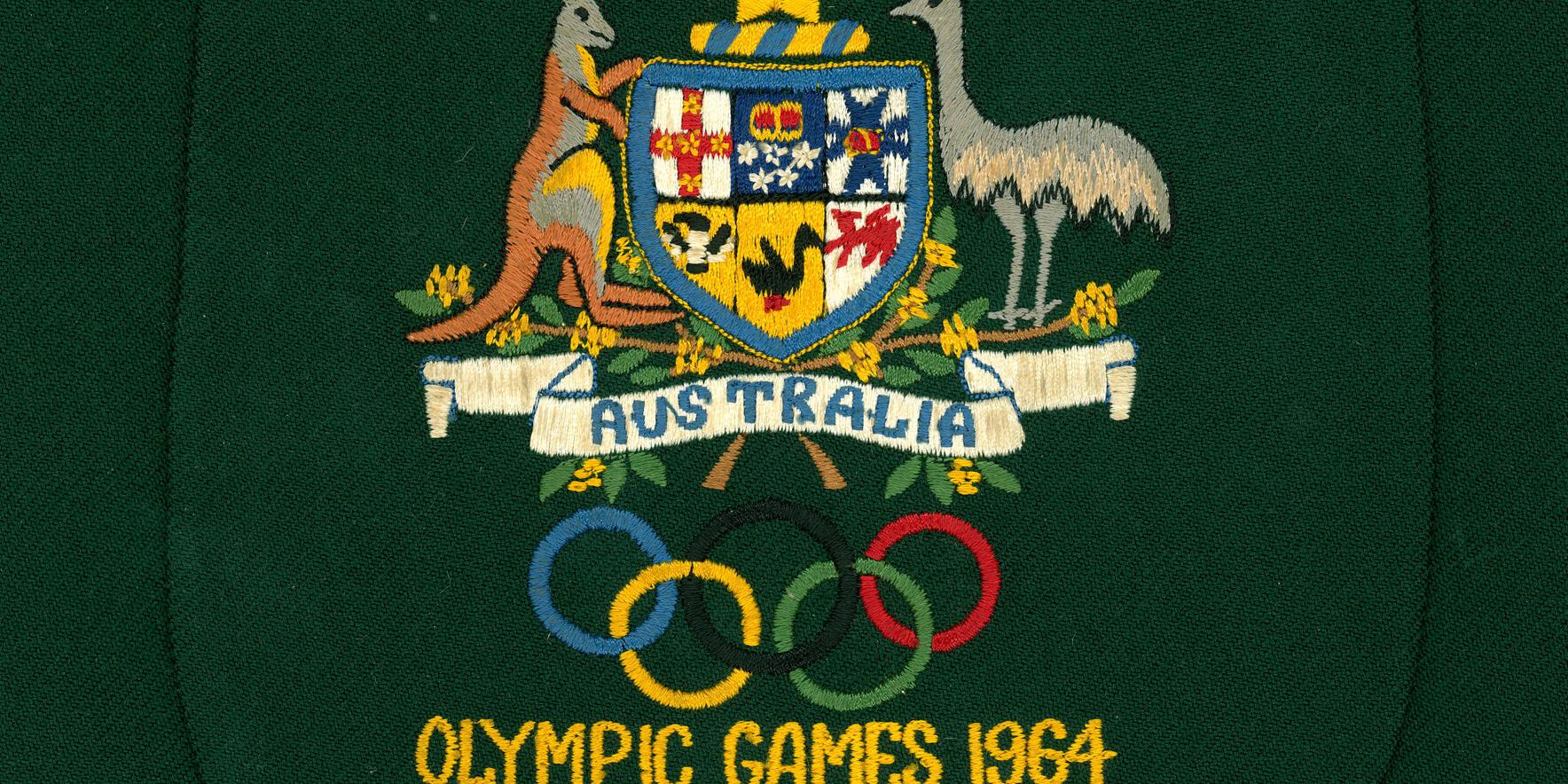 Green Australian Olympic team blazer worn by Bill Northam at the 1964 Tokyo Olympics