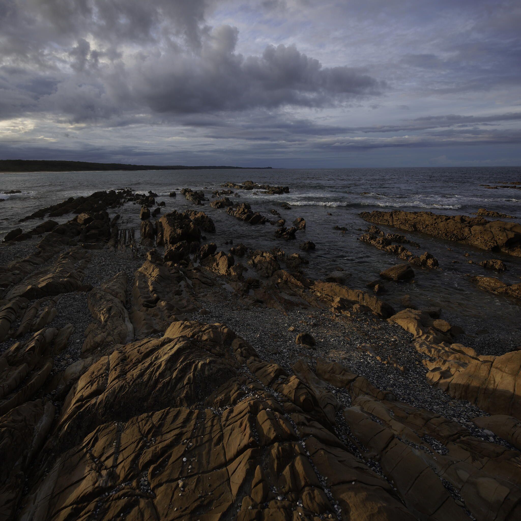 Rock pools at low tide